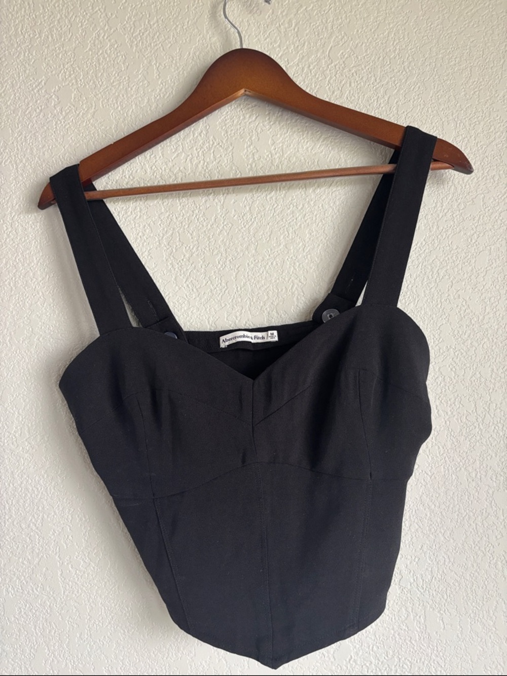 Abercrombie & Fitch Black Structured Bustier Tank